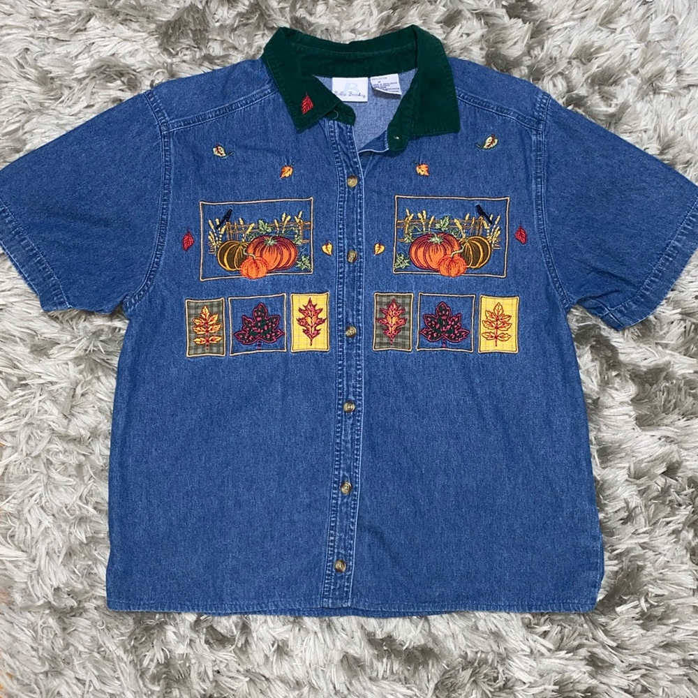 Festive Button Up/Fall/Halloween